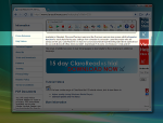 Screenshot of ScreenRuler applying a reading guide over a webpage. The guide darkens the whole page except for a horizontal strip, which acts as a spotlight on the section of text the user is currently reading.
