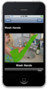 Screenshot showing confirmation that hands have been washed.