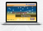 Laptop computer open to show program language screen with stars shining in the background.