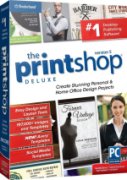 Angled view of software box showing images of various design projects and product printed across the middle.
