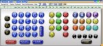 Screenshot of on-screen keyboard with colored keys and other keyboard functions.
