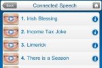 Screenshot of four options for connected speech samples.