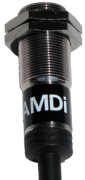 A black cylindrical device with a cord attached to the end.