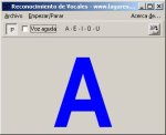 A gray box with a large blue letter A in the center. 