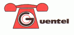A rotary telephone icon with a G in place of the dial and "uentel" next to it.