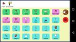 A screenshot of the phrases and words menu with symbols above each selection, for example, "good" with a thumbs up.