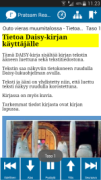 An article's heading highlighted in yellow, below it there is a text and a picture below the text with menu options to pause, play, page up and down, and move forward and back. 