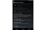 Settings screenshot of the apedroid with a list of options such as Set Device-ID filter, Key repeat delay, Slow repeat rate, Debugging. 