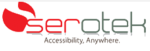 Serotek Logo featuring a red circle and the company's brand name in red and black text.