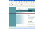 An eye tracker over an internet browser on the computer screen.