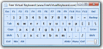 Onscreen keyboard in light blue with black lettering.