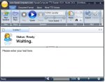 SpeakComputer text entry box with toolbar and menu options above.