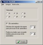 Window with menu options.