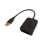 USB port with two switch jacks. 