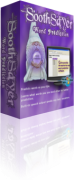 Angled view of purple colored software box with an image of a wizard holding a crystal ball.