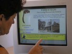 User accessing the internet with finger.