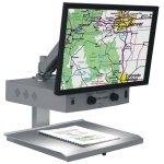 Viewing screen and document scanning platform.