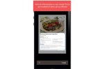 Screenshot of a sample recipe on an iPhone with text highlighted in a box below a photo of the recipe. 