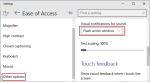 Screenshot of visual notification settings.