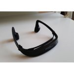 Wrap-around earphones.