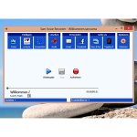 Screenshot of program software with controls in center of screen and settings across the top