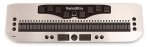 White braille keyboard with 20 black braille cells.