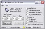 Settings menu with timer settings, click menu settings and mouse button settings.