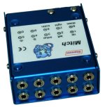 Rectangular device with 10 ports on one side.