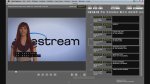 Screenshot of MacCaption/CaptionMaker. On the left, a livestream video plays. On the right, there is a panel with various text input boxes.