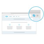 Skype icon on a browser toolbar.
