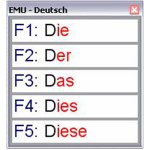Word prediction options that start with the letter D